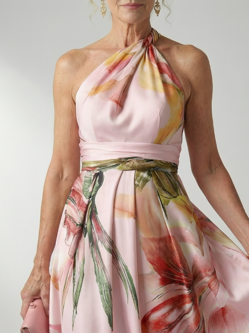 Amiel | Light Floral Maxi Dress