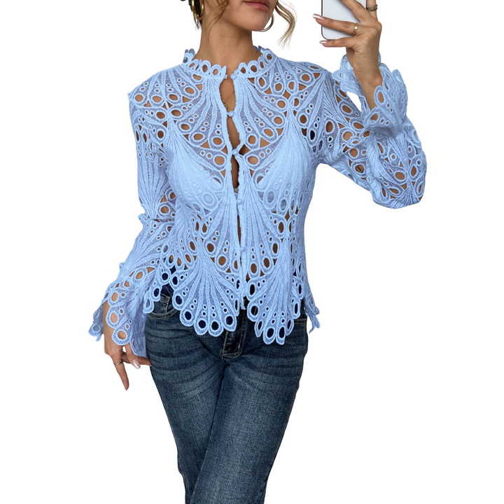 SARAH™ – Modern Hollow Detail Blouse